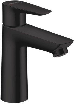 HANS GROHE TALIS E 110 LAVABOKRAAN 110 met lediging  mat zwart
