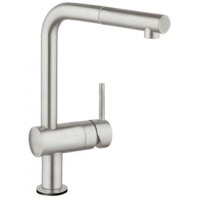 GROHE MINTA TOUCH KEUKENKRAAN L-UITLOOP MET UITTREKBARE MOUSSEUR SUPERSTEEL