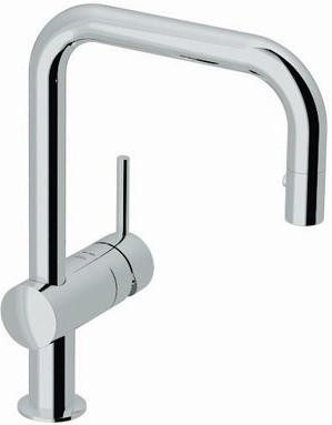 GROHE MINTA KEUKENKRAAN RECHTE U-UITLOOP MET UITTREKBARE MOUSSEUR CHR.