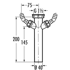 VIEGA KEUKEN DUBBELE VAATWASAANSLUITING VR SIFON