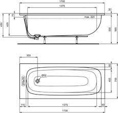 IDEAL STANDARD BAD I LIFE 170 X 70 CM WIT