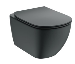 IDEAL STANDARD TESSI WANDCLOSET RIMFREE VERDOKEN BEVESTIGING UITV.SILK BLACK