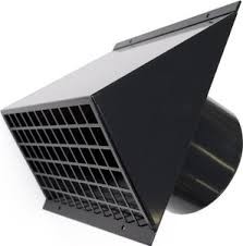 BEG PROFI AIR GEVELDOORVOER ZWART VOOR BUITEN DN 180  (19184)