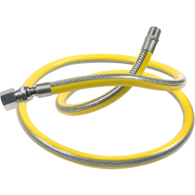 FLEXIBEL GAS 1/2 750 GEEL  GEKEURD