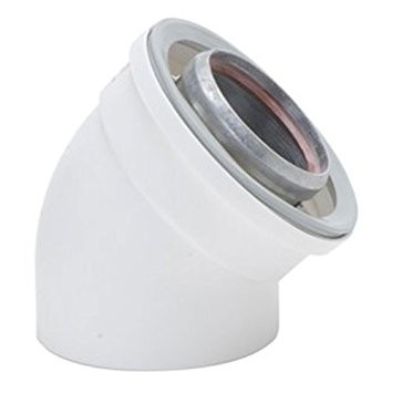ROLUX COUDE 80/125 45° HR+ ALU-PVC WIT