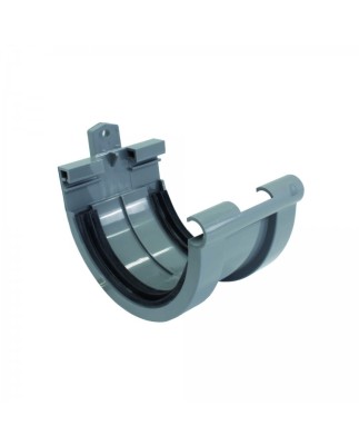 GOOT PVC VERBINDING 125MM DONKER GRIJS