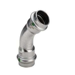 VIEGA PERS COUDE INOX 15MM FF 45°