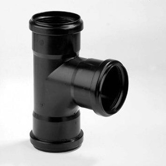 T-STUK ZWART PPC 110MM 90° FFF