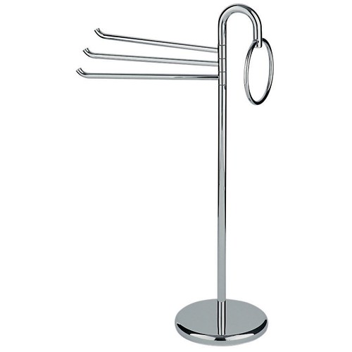INDA COLORELLA STANDAARD MET 3 HANDDOEKHOUDERS & 1 HANDDOEKRING