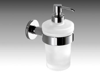 INDA TOUCH ZEEPDISPENSER + FLACON IN GESATINEERD GLAS