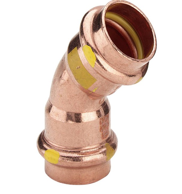 PERS GAS COUDE 45° FF 18MM