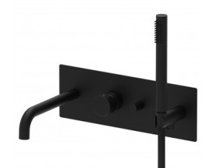 PAFFONI JO BAD INBOUWKRAAN SPRONG MAT ZWART.