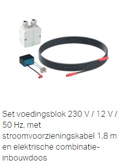 GEBERIT  SET VOEDINGSBLOK VOOR ELEKTISCHE AFWERKINGSPLATEN WC