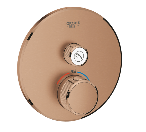GROHE  SMARTCONTROL INBOUW MET 1 UITGANG MET DRUKTOETSEN BRUSHED WARM SUNSET