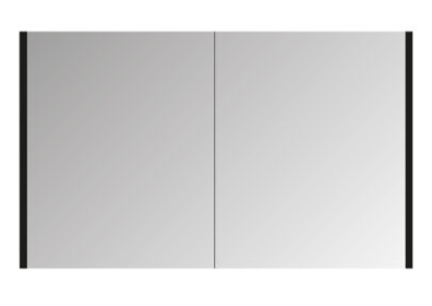 PROLINE SPIEGELKAST 120 CM MET DUBBEL GESPIEGELDE DEUREN  GLANZEND WIT