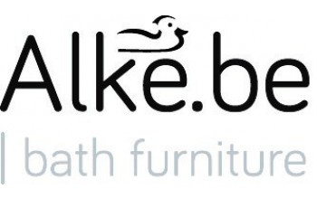 ALKE SQUARE PLAY LINE MEUBEL BREEDTE 140CM H 56CM MET TABLET M8M & SPIEGELKAST + LEDLUIFEL UITV K23 F23 EIK HALIFAX WIT