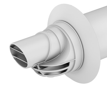 ROLUX EINDSTUK VOOR MUURDOORVOER 60/100 WIT