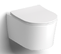 CLOU INBE RIMLESS WANDWC MAT WIT MET DUNNE ZITTING 