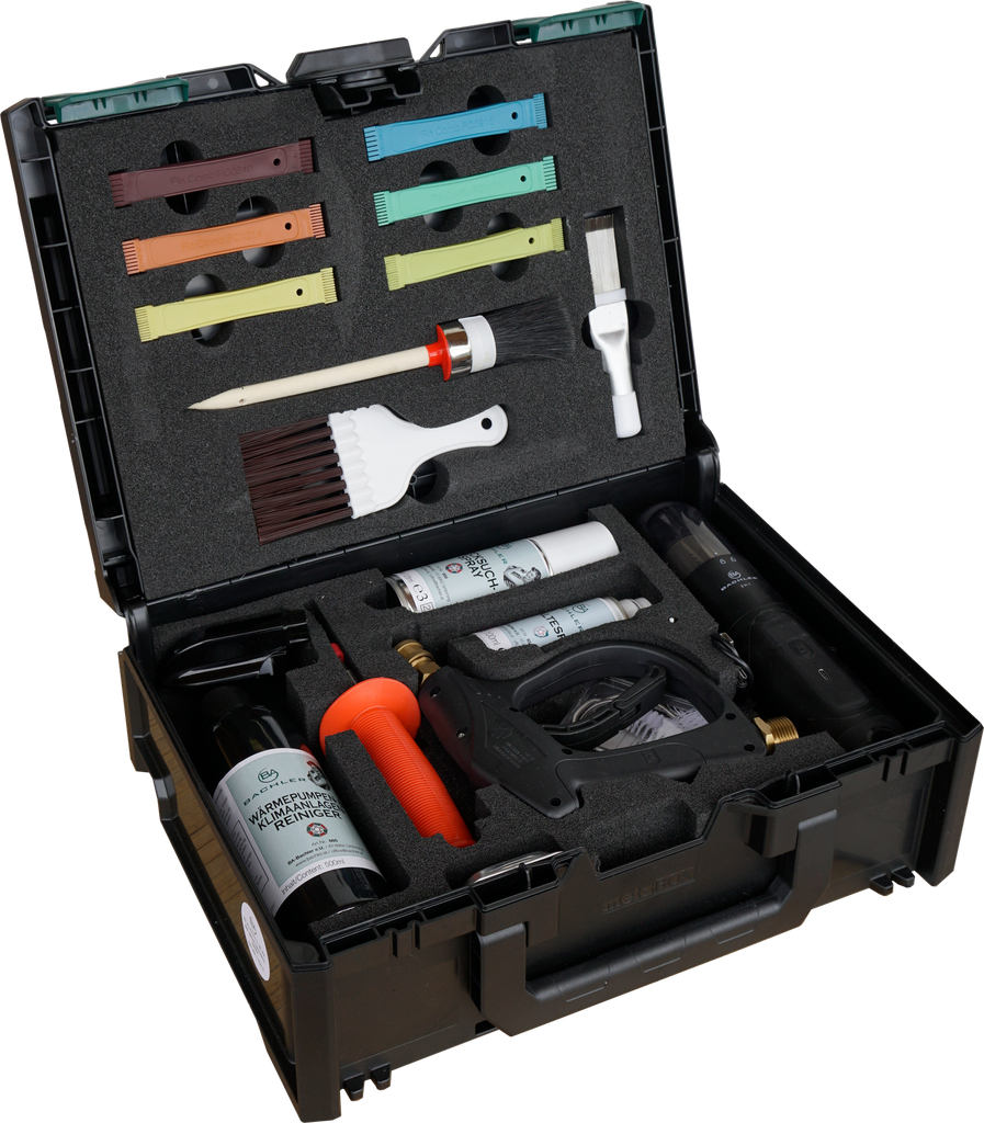 BASIC KOFFER MET ONDERHOUDSTOOLS VOOR WARMTEPOMPEN, LUCHT, WATER, AIRCONDITIONING