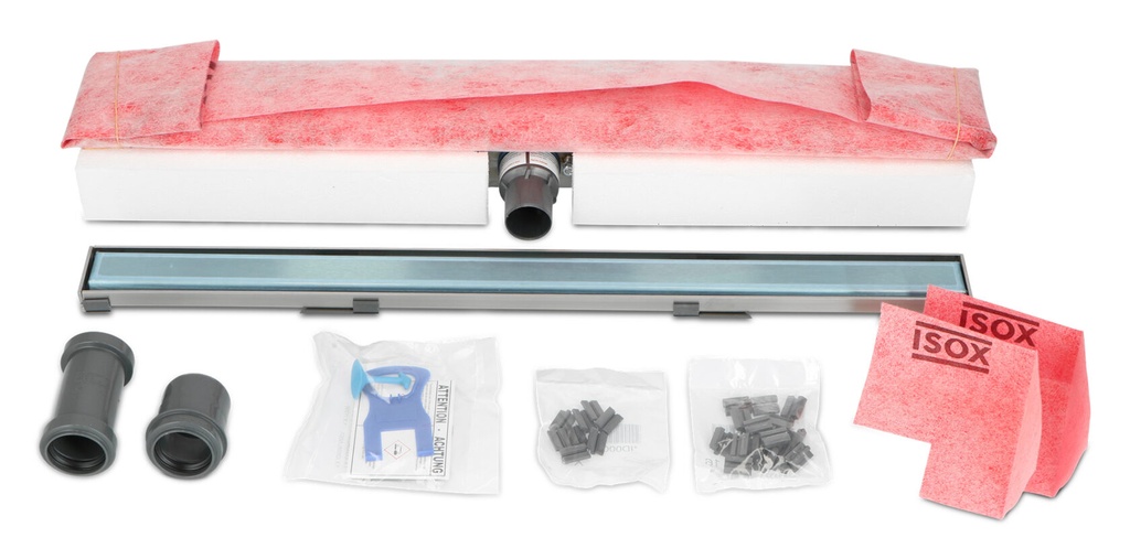 ISOX DOUCHEGOOT RVS 700MM INCL.  ROOSTER