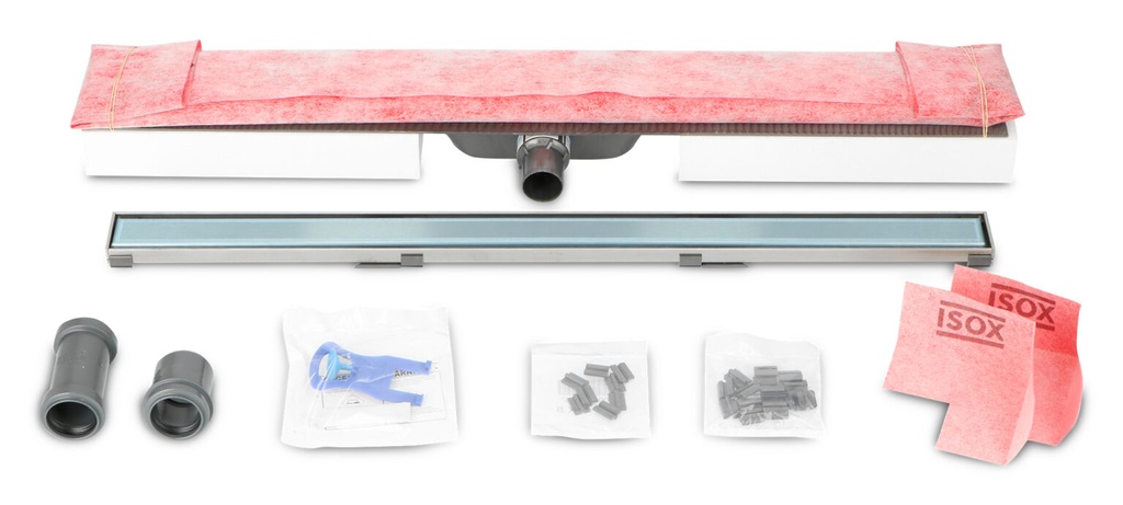 ISOX DOUCHEGOOT RVS 800MM INCL.  ROOSTER