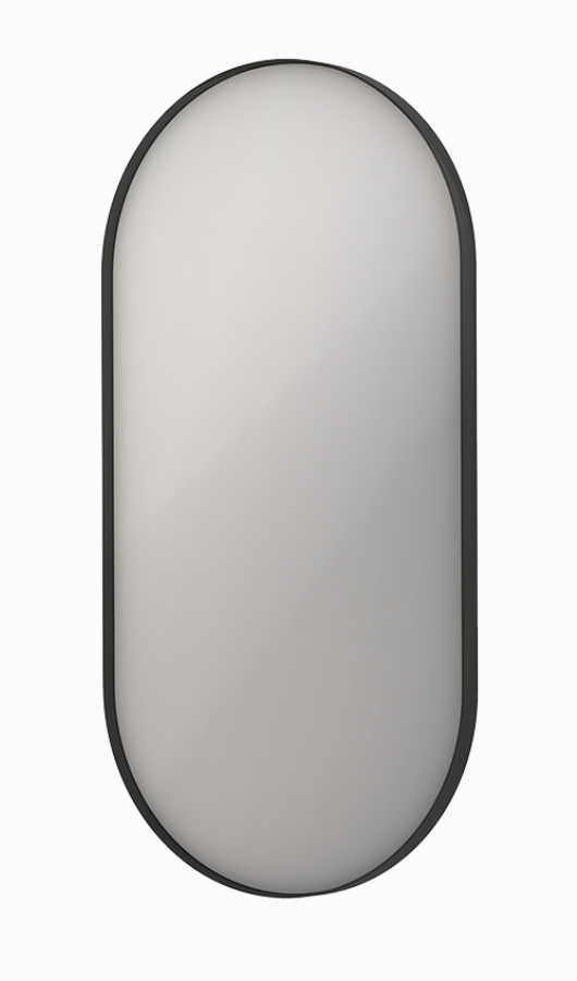 SPIEGEL INK SP20  40 X 4 X 80 OVAAL UITV. MAT ZWART