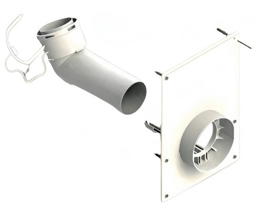 RLX MUURPLAAT 60/100 MET VLOEI STEUNBOCHT 70° 80/60