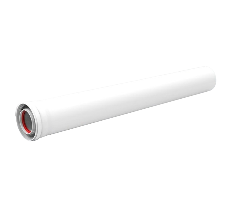 RLX CONCENTRISCHE BUIS 1 METER 100/150 WIT PP/ALU