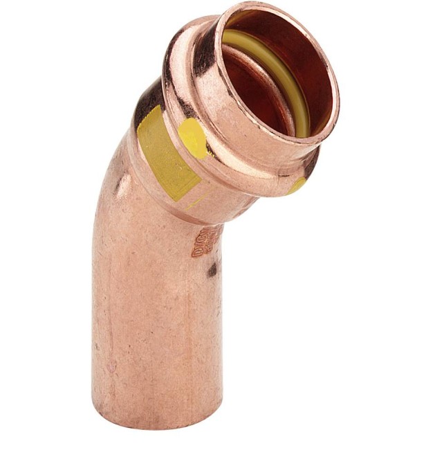 PERS GAS COUDE 45° MF 18MM