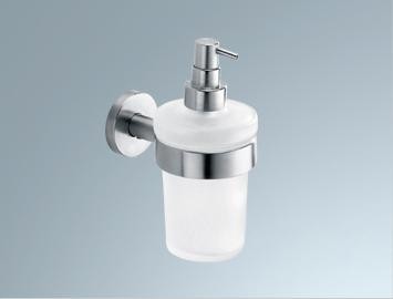 INDA INOX ZEEPDISPENSER WAND + FLACON IN GESATINEERD GLAS