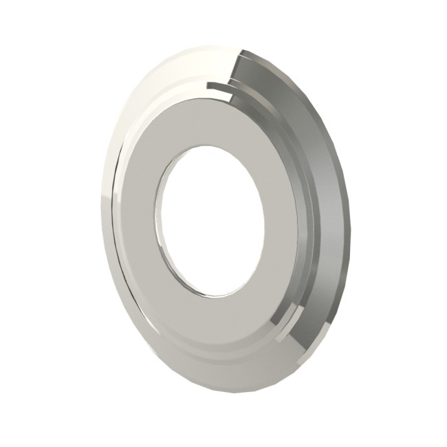 ROZET / ROSAS INOX ENKELWANDIG 125MM OPSINOX