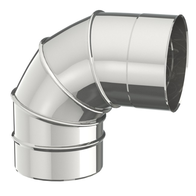COUDE INOX ENKELWANDIG DRAAIBAAR 150MM