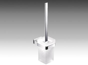 [INDA A19140 CR 21] A19140CR21 - INDA LEA TOILETBORSTELGARNITUUR WAND + GESATINEERDE BEKER