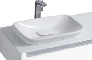[245460-000] 245460-000 - KERAMAG MYDAY OPBOUWLAVABO 60 X 39 INCL. AFDEKKAP WIT / CHR.