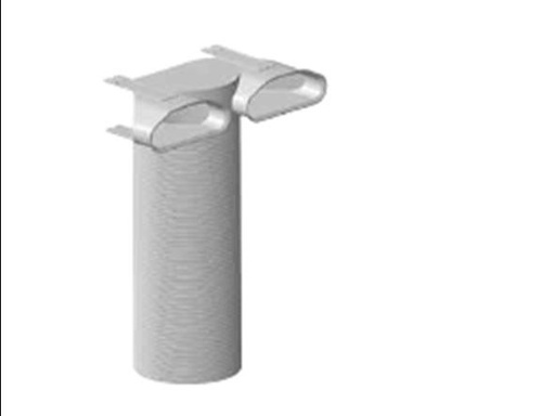 [010372052] 010372052 - BEG PROFI AIR DOORGANG 125MM/DUBBEL PLAT 125MM