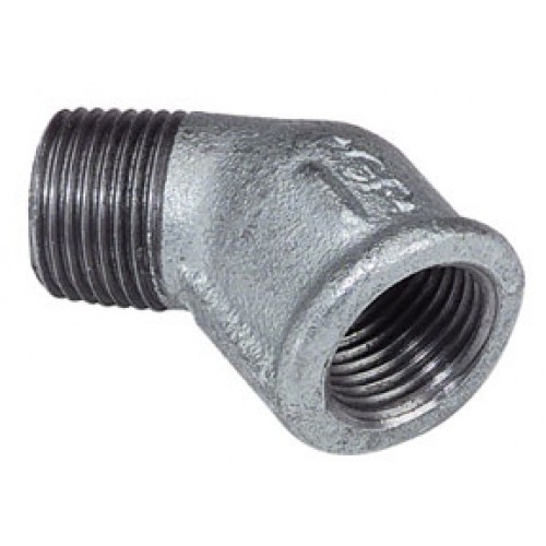 [NR 121 2 G] 121-9g - COUDE 2 MF 45° GALVANISE