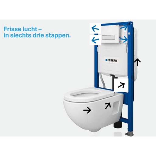 [111.370.00.5] 111.370.00.5 - GEBERIT DUOFRESH VOOR HANG WC voor GEURAFZUIGING  EN FILTER 112cm ///