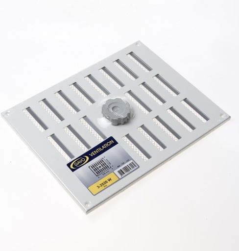 [18 067 W] 3726 - ROOSTER ALU AFSLUITBAAR+GAAS 25X20 WIT 3-2520 W