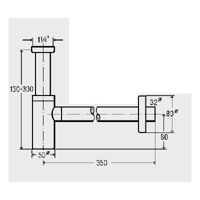 [VIEGA 440 190] VIEGA LAVABO ELEGANTA 1 DESIGNSYPHON CRH.