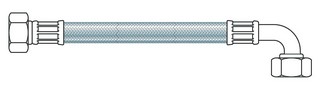[6051] 25.95.0500 - FLEXIBEL 4/4M X 4/4 F COUDE 55CM pomp