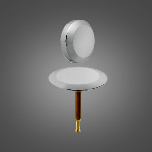 [150. 281.21.1] 150.221.21.1 - GEBERIT AFWERKSET STOP + BOVENSTUK AUTO LEDIGING CHROOM ( OUD MODEL SYPHON)