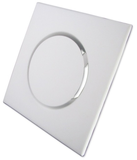 [TDM 100] VENTILATIE PULSIE KLEP 100MM DISING VIERKANT WIT