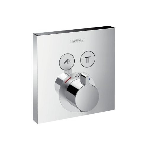[15763000] 15763000 - HANS GROHE SHOWER SELECT AFWERKSET VOOR INBOUWTHERMOSTAAT VOOR 2 SYSTEMEN CHR.