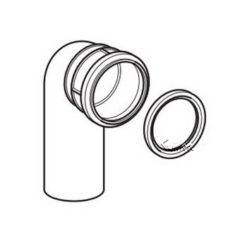 [366.061.16.1] 366.061.16.1 - GEBERIT O AFVOERBOCHT VOOR SYSTEMFIX DIA 90 MM