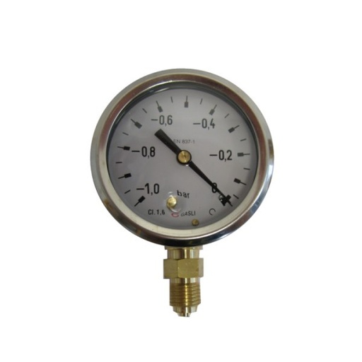 [32038] P6053140801 - EURO MANOMETER -1/0 GLYCERINE 63MM R 1/4 inox