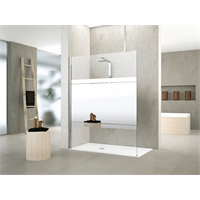 [KUADH120-1K] KUADH120-1K - NOVELLINI KUADRA H VRIJSTAANDE WAND 117-120 H 200CM/ UITV. TRANSP. GLAS + CHR. 