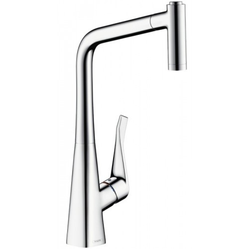 [14820000] 14820000 - HANS GROHE METRIS 320  KEUKEN MENGKRAAN + UITTR VUISTDOUCHE CHR.
