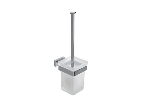 [ A18140 CR 21] A18140CR21 - INDA LEA TOILETBORSTELGARNITUUR WAND + GESATINEERDE BEKER > 2016