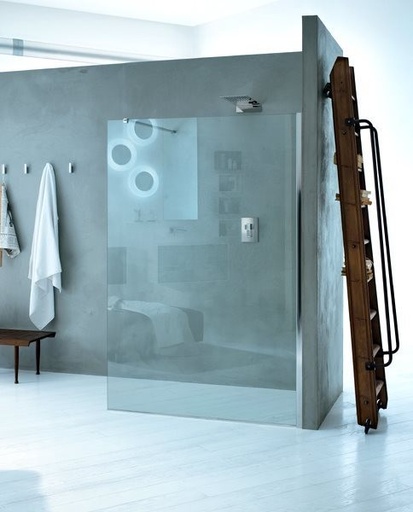 [INDA B2584 0 AN 01] INDA WALK-IN BR. 136-138 H 200CM 8MM/ UITV. TRANSP. GLAS + CHR. 
