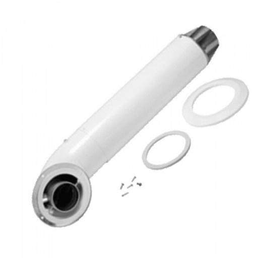 [02271011] 1.311.270 - ISOLUX MUURDOORVOER 60/100 PP-ALU  WIT + COUDE 90°
